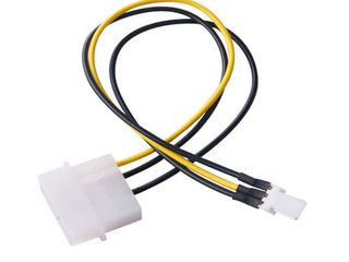 ID-182 - Power Adapter Cable 20CM Computer Fan IDE 4 Pin Molex Male To 3 Pin Male foto 2