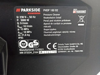 Продам мойку высокого давления parkside performance phdp 180a1 foto 8