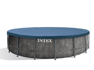 Intex piscină 457107сm, 14614l, cadru metalic + cadou (aripi, minge, cerc) foto 4