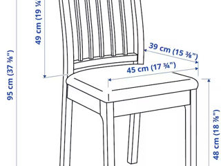 Set masă cu 6 scaune stilate Ikea foto 4