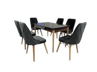 Set de masa cu scaune StarM Sahra 6 scaune confectionat din materiale de calitate