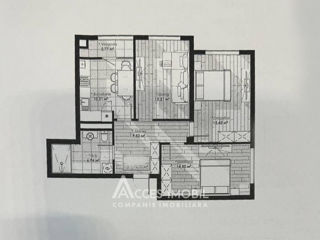 Apartament cu 3 camere, 73 m², Râșcani, Chișinău foto 6