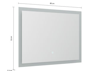 Oglinda Premium Germania LED 80x53 cm  tactila foto 3