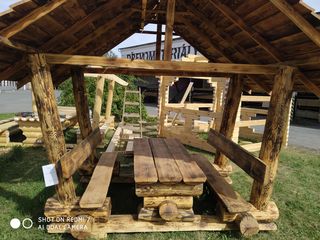 Leagane, foișoare, mese din lemn rustic . Качели беседки столы массива рустик . foto 7