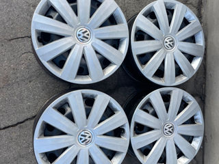 Discuri R16 5x112+capace in complect originale VW foto 3