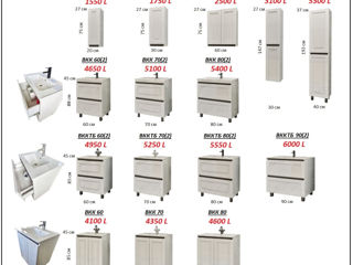 Мебель в ванную МДФ глянец/мат.Фабрика. Mobilier baie MDF lucios/mat (high gloss).De la producator. foto 19