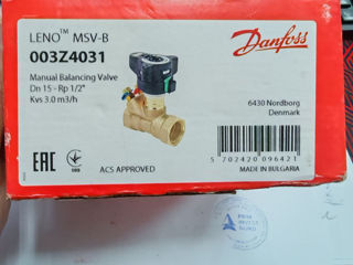 Ручной балансировачный клапан Danfoss MSV-B, Dn 15, Rp 1/2 foto 3