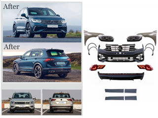 Pachet Exteriot Complet compatibil cu VW Tiguan II Mk2 AD BW (2016-2019) Conversie la 2021 R Design foto 14