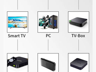 Беспроводной геймпад Джойстик для TV Box. Android .PC.PS3. 2,4 Ггц, черный foto 4