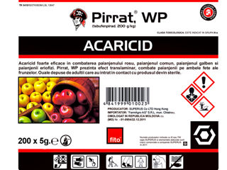 Super Ofertă valabilă până 31 August!! Acaricid Pirrat, WP (tebufenpirad, 200 g/kg), ambalaj: 5 g. foto 2