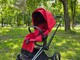 Коляска 3 в 1 Cybex Priam True Red + аксессуары foto 4