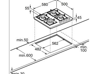 Plita FHG 3744 VGH Neagra; Inox foto 5