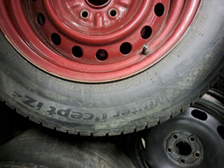 Разноширокие диски (разварки) R15 5*114.3 8.5J/9.5J  и шины R15 20570 Hankook зима foto 5