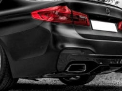 Difuzor Bara Spate compatibil cu BMW Seria 5 G30 G31 (2017+) M Performance Design Negru Lucios foto 5