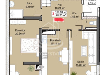 Apartament cu 3 camere, 143 m², Centru, Chișinău foto 2