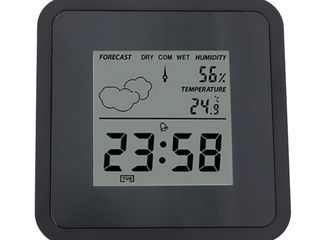Настольный комнатный термометр с индикатором влажности воздуха 80 лей  метеостанция с часами-220 лей foto 1