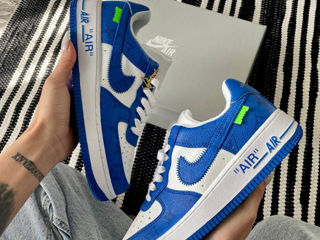 Nike Air Force 1 Low x Louis Vuitton By Virgil Abloh White/Blue Women's foto 1