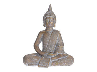 Statuie "Buddha Asezat" 37Cm, Ceramica, Auriu