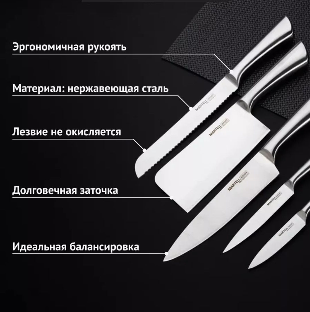 Набор кухонных ножей (8предметов) foto 4
