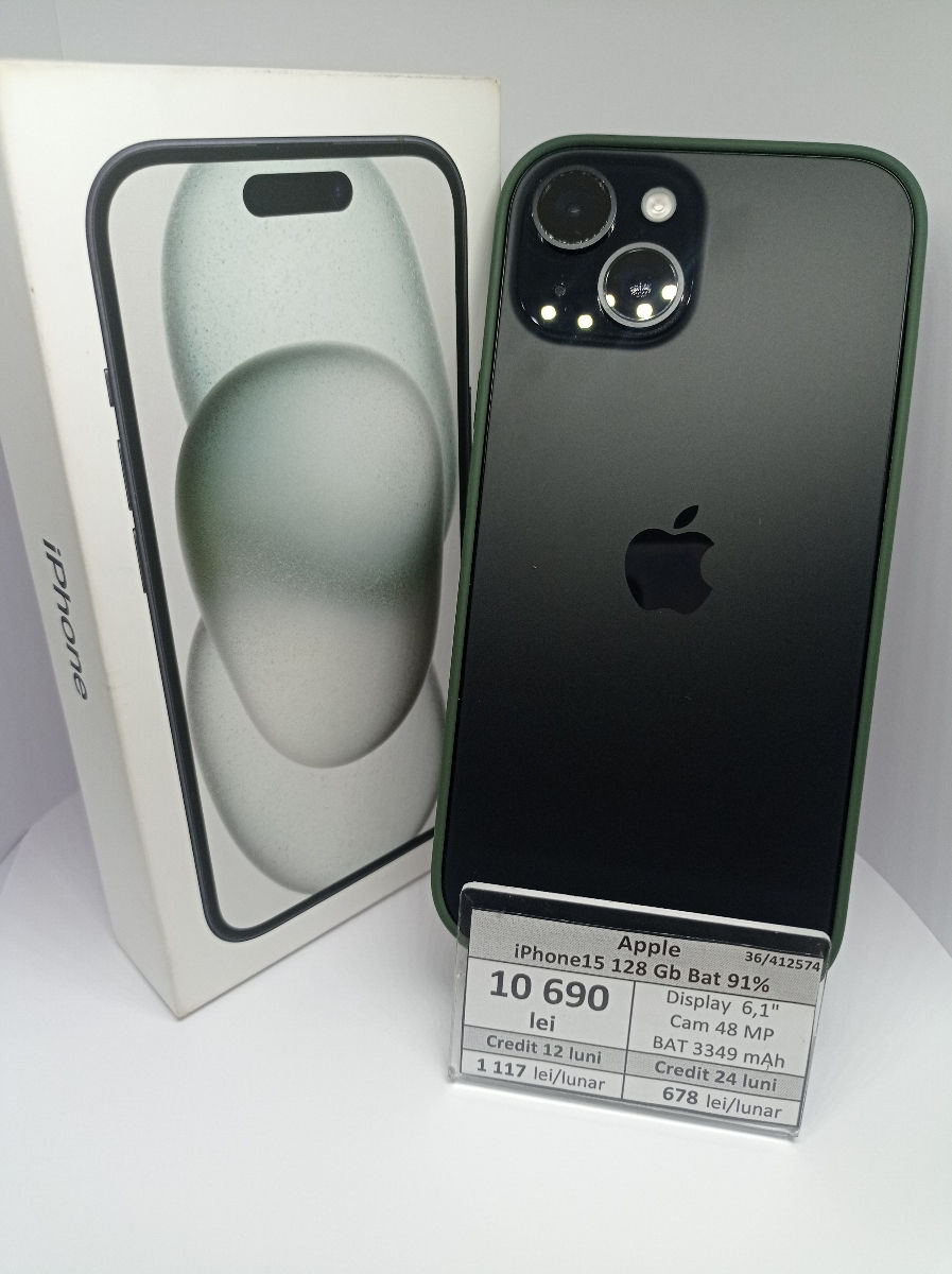 Apple IPhone 15 128 Gb Bat 91% 10690 lei  foto 0