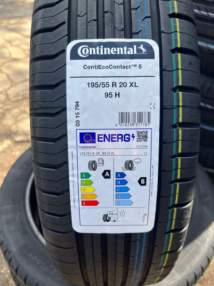 195/55 R20 Continental ContiEcocontact 5 / Доставка, livrare toata Moldova 2025 foto 1