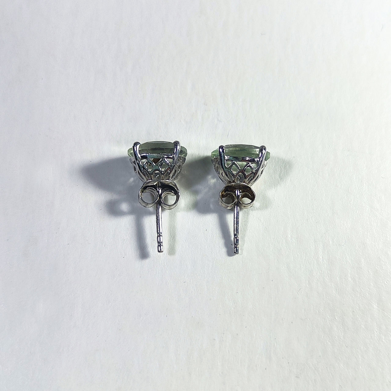 Cercei tip argint 925 cu Ametist Verde 4 carate. Argint 925 STS foto 12