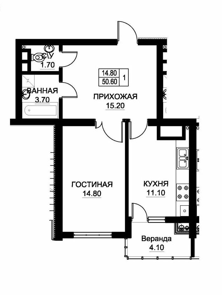 Apartament cu 1 cameră, 50 m², Buiucani, Chișinău foto 5