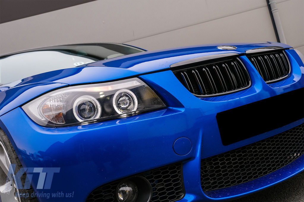 Livrare Gratuita Grile ноздри M Nari BMW Seria 3 E90 E91 Pre-LCI (2005-2008) Negru Lucios foto 7