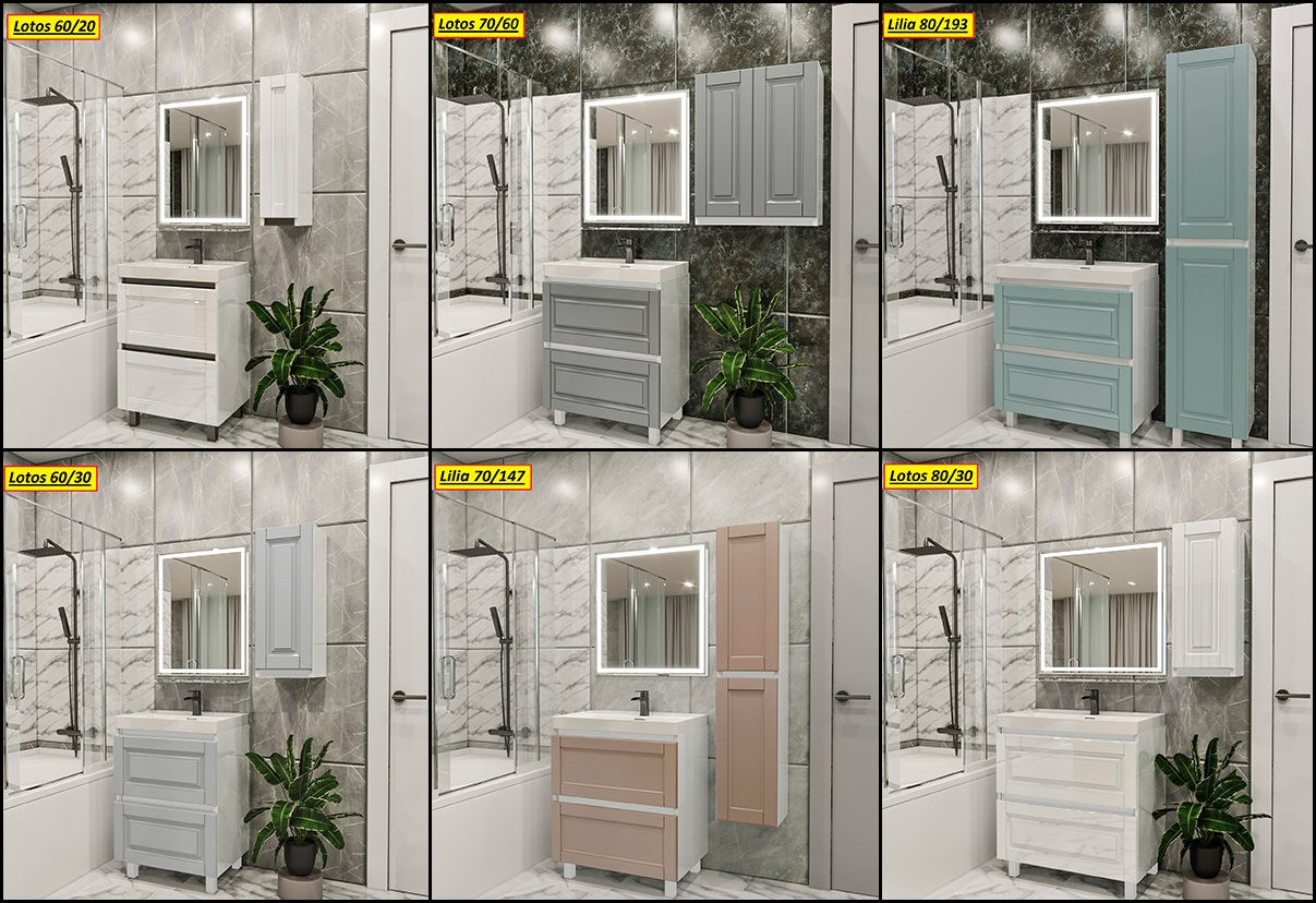 Мебель в ванную МДФ глянец/мат.Фабрика. Mobilier baie MDF lucios/mat (high gloss).De la producator. foto 19