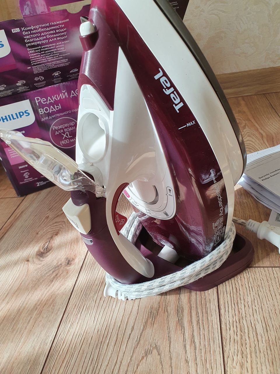 Пар утюг tefal aquaspeed fv5545