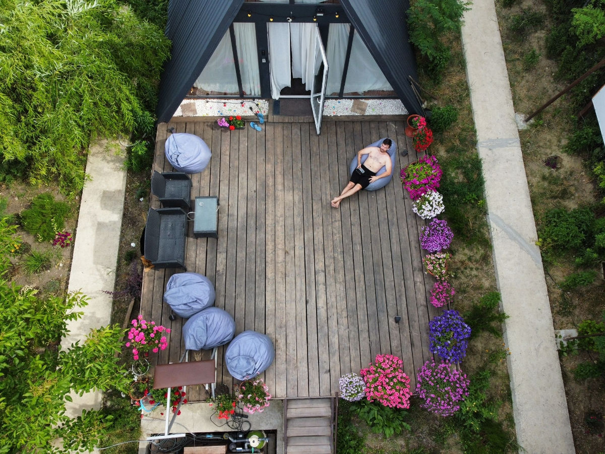 Casa(80m2) pentru 24 de ore cu cinema afara,ciubar cu jacuzzi,hidromasaj și incalzire a apei,Aframe foto 0