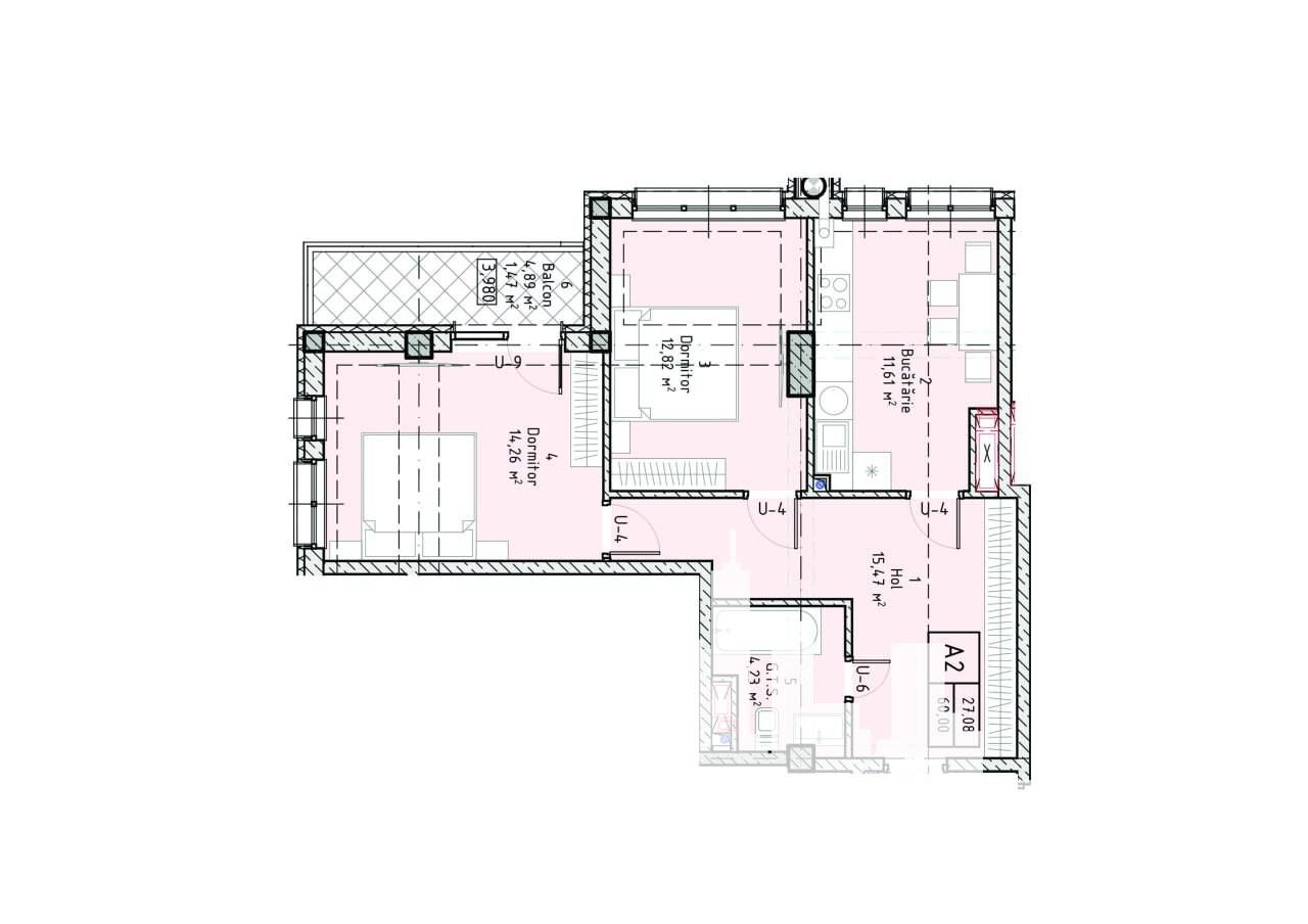 Apartament cu 2 camere, Centru, Ialoveni, Ialoveni