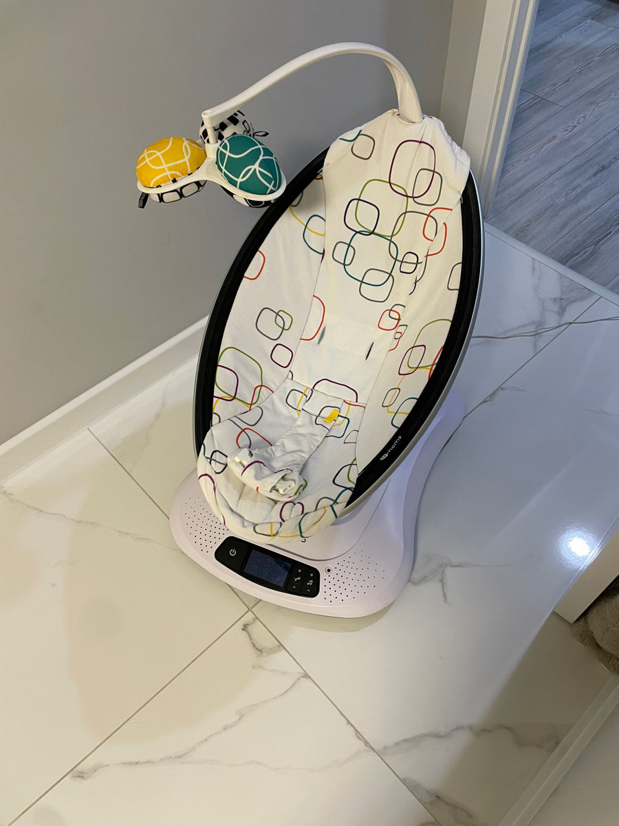 Детское кресло- качалка 4moms Mamaroo 4.0 Plush Multicolor foto 2