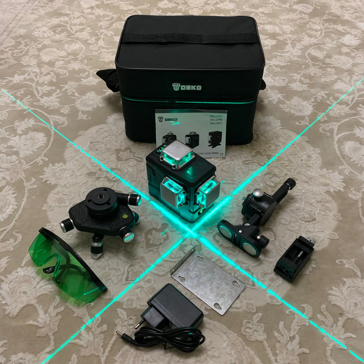 Laser Deko 3D PB2 12 linii +  magnet + acumulator + tripod + livrare gratis foto 0