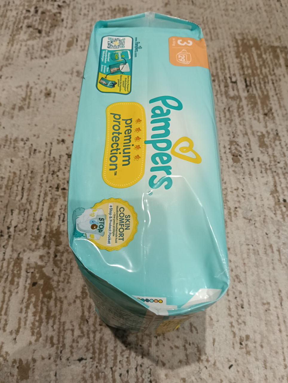 Se vinde ambalaj nou de scutece Pampers Premium protection mărimea 3 6+10 kg 29 buc foto 2