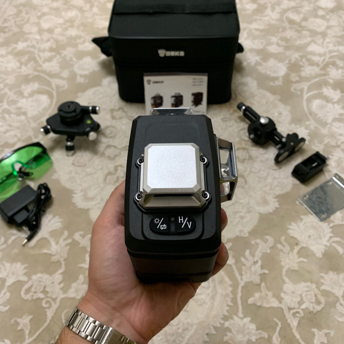 Laser Deko 3D PB2 12 linii +  magnet + acumulator + tripod + livrare gratis foto 6