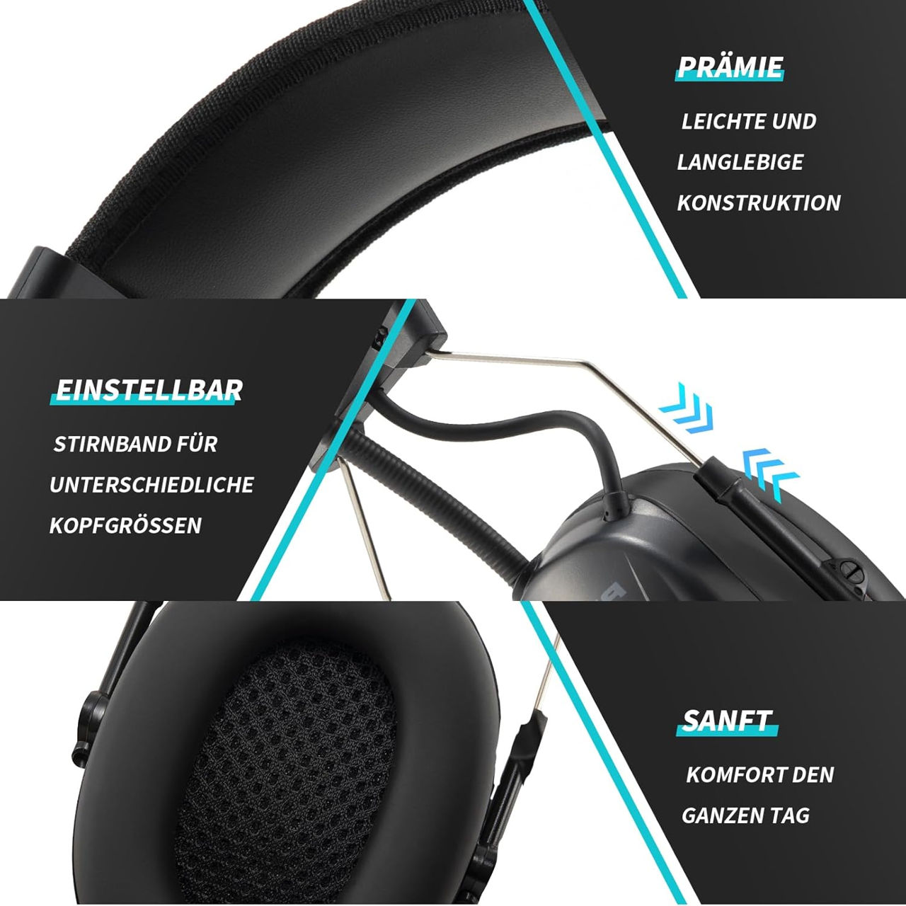 Защитные наушники с Bluetooth 5.3 DAB+/FM-радио фото 4