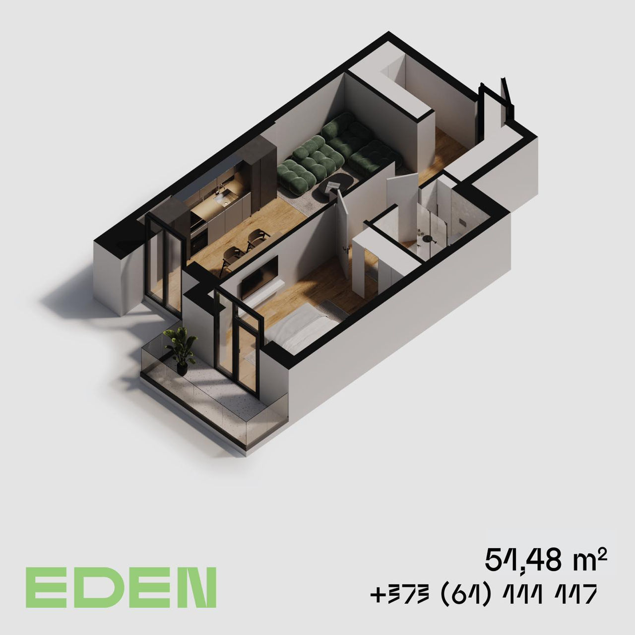 Apartament cu 1 cameră, 53 m², Sculeni, Chișinău foto 1