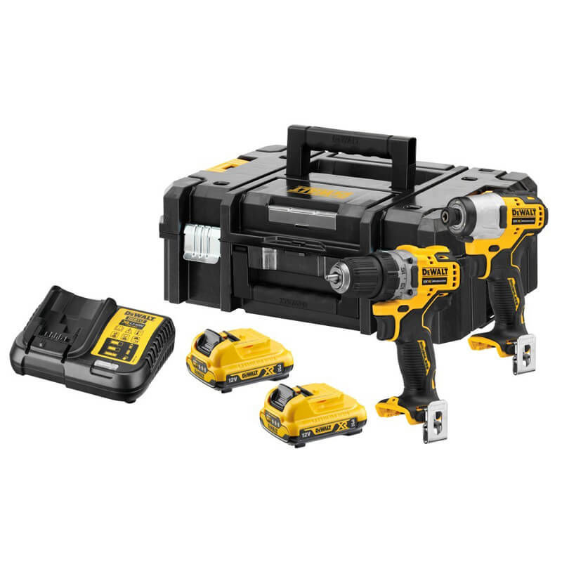 Set Scule Cu Acumulator Dewalt Dck2110L2T (Dcd701+Dcf801) foto 0