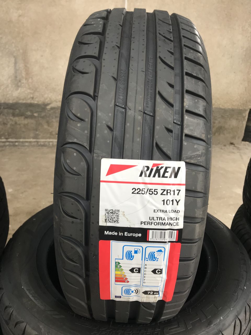 2 шины/2 anvelope 225/55 R17 Riken UHP (Michelin Group)/ Доставка, livrare toata Moldova foto 1