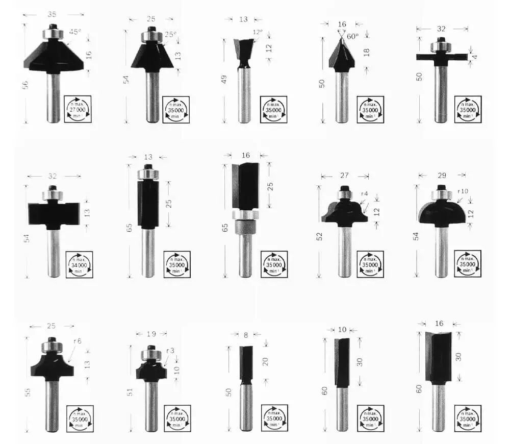 Set 15 freze pe lemn Bosch Ø6 mm/Ø8 mm - livrare, credit !!! foto 3