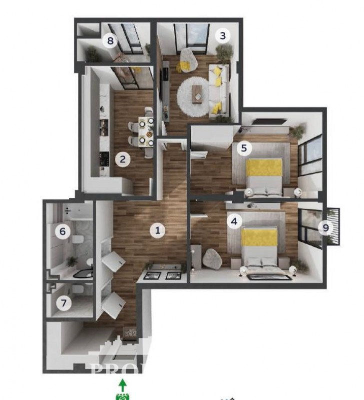Apartament cu 2 camere, 84 m², Centru, Codru, Chișinău mun. foto 1