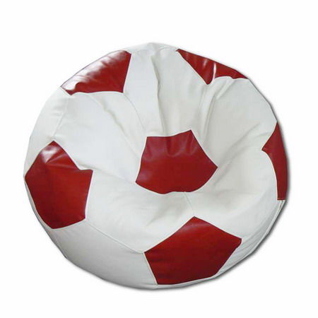 Кресло-мешок футбольный мяч Bean-bag "Football medium" Red&White Relaxtime фото 1