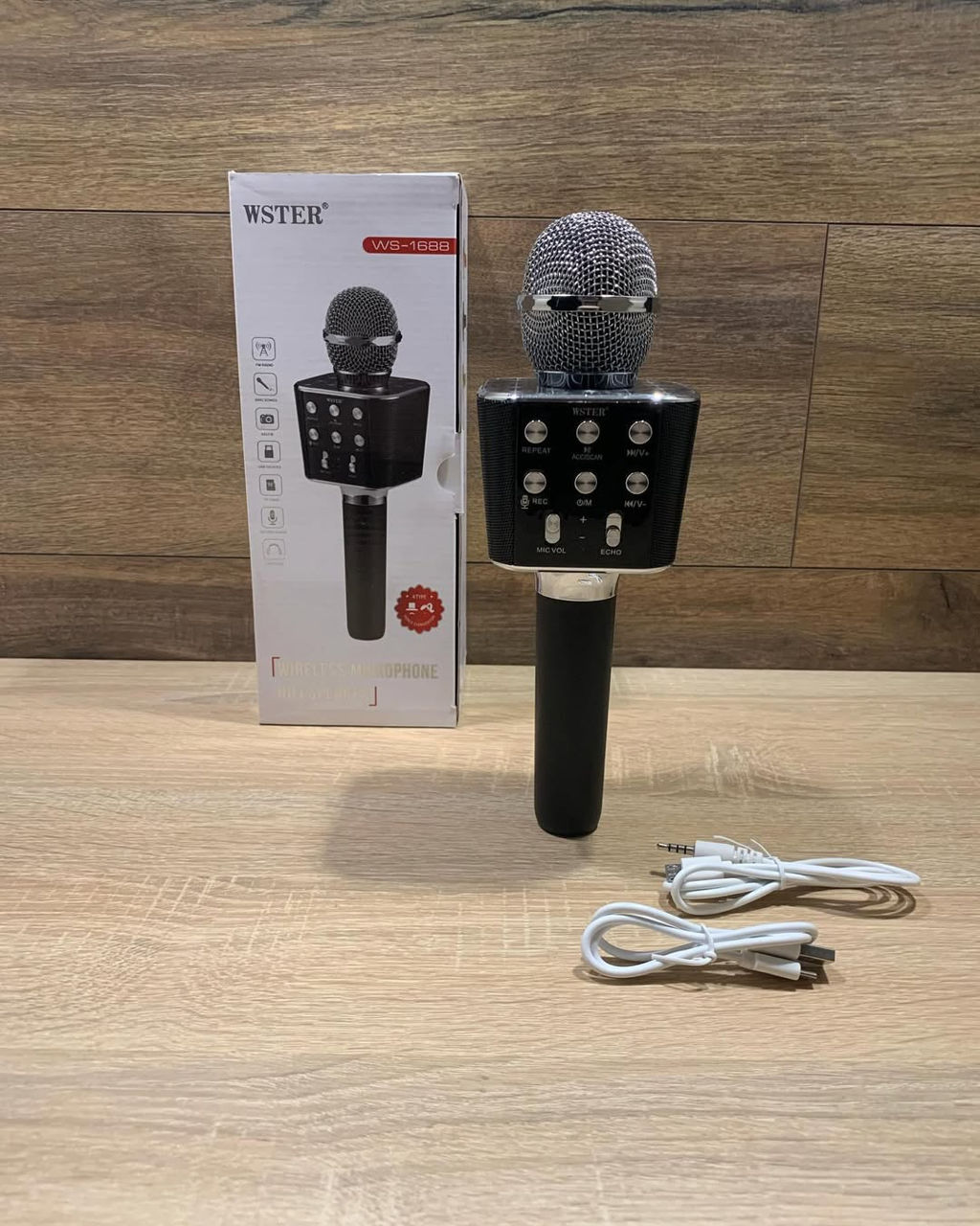 Microfon karaoke cu funcție de boxă foto 0