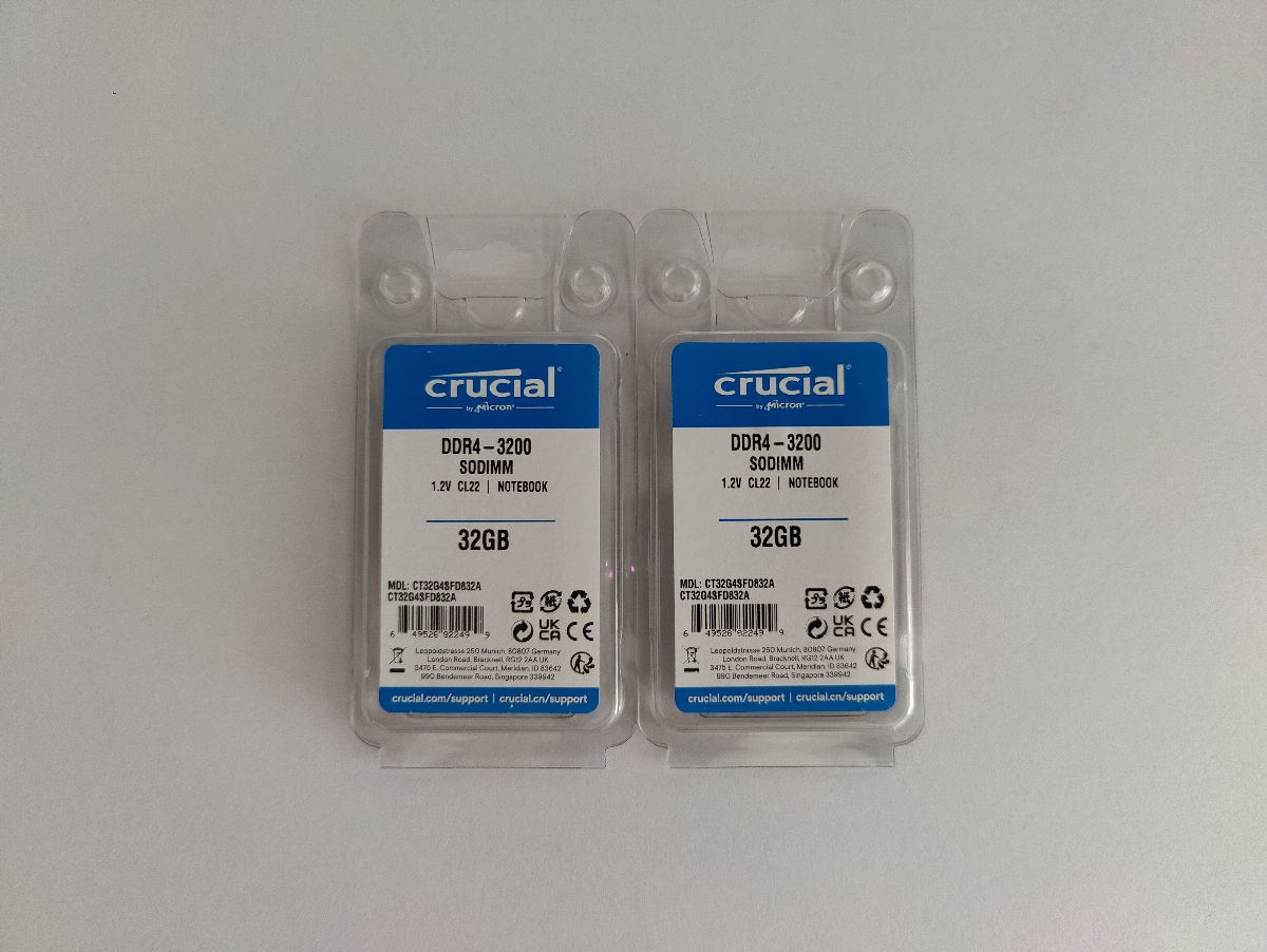 Ram 64GB DDR4 Laptop 3200Mhz Crucial Sodimm / Nou Sigilat foto 0