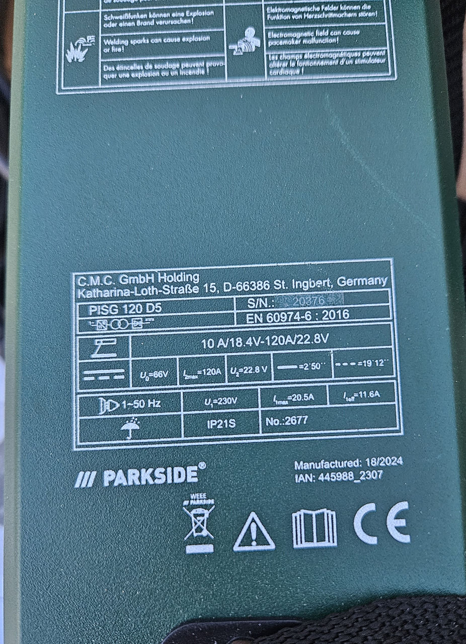 Aparat Sudat Parkside PISG 120 D5 - adus din Germania фото 5