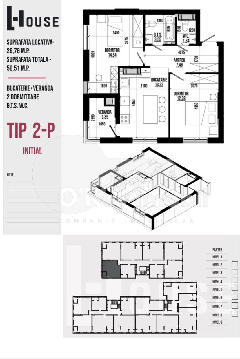 Apartament cu 2 camere,  Centru,  Strășeni,  Strășeni foto 1