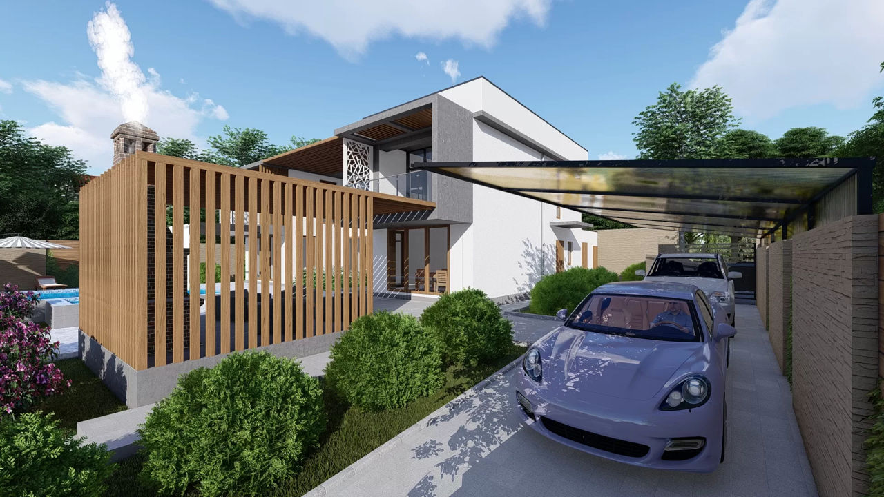 Casă de locuit individuală cu 2 niveluri P+E /stil modern/227.2m2/reconstrucții/proiecte/3D/renovari foto 1