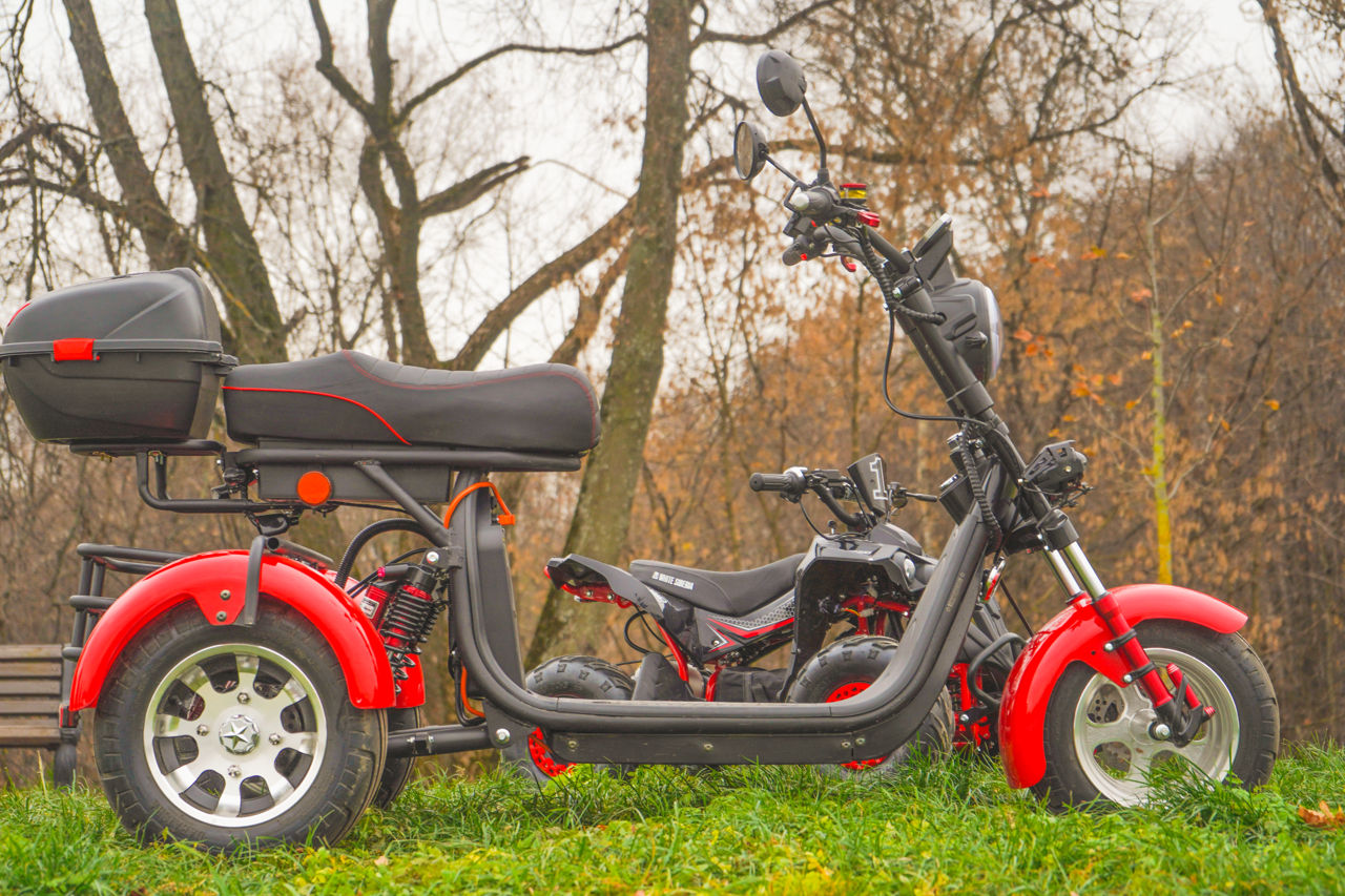 АКЦИЯ-Электроскутер White Siberia Pro Trike 3000w Red/black foto 2