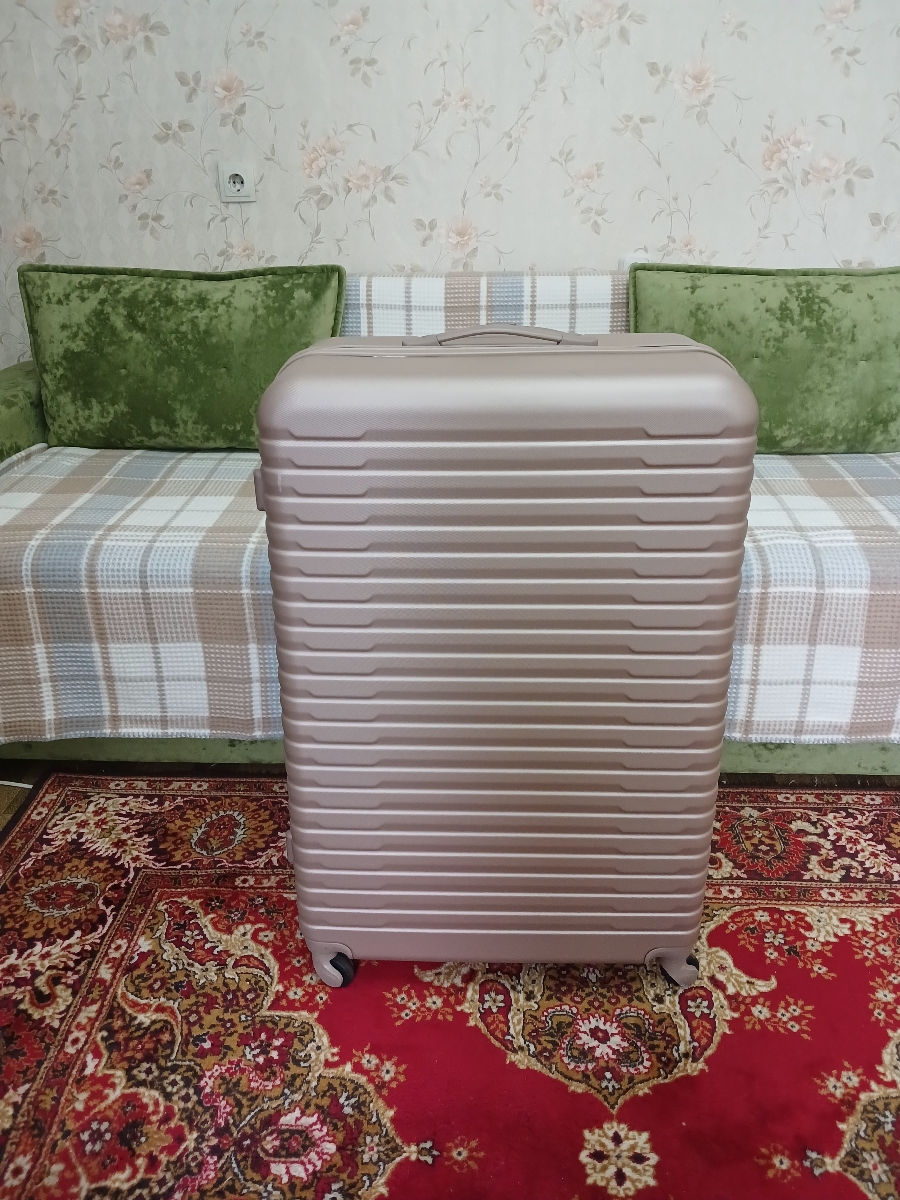 Valiza marime mare L-XL, culoarea bej foto 3